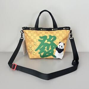 Lesportsac Panda Fa Small Crossbody Market Tote NWT